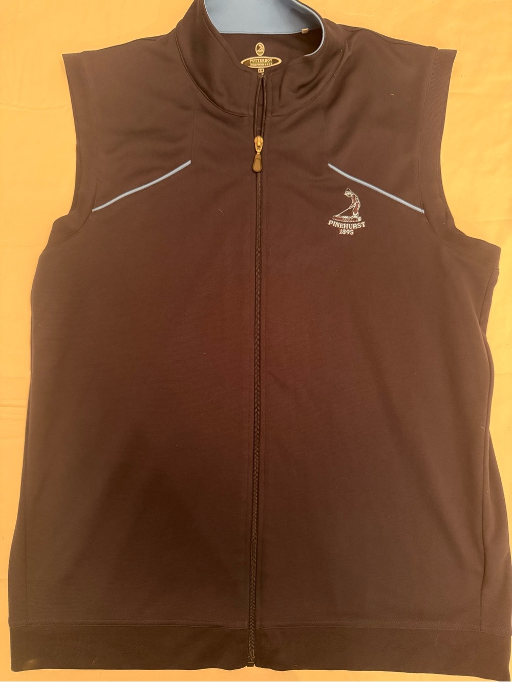 Sleeveless Zip Vest - Blue